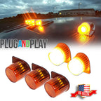 5X Amber LED Roof Cab Clearance Lights for Dodge D150 D250 D350 (1984–1993)