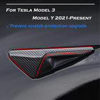 Carbon Fiber Style Side Fender Camera Vent Covers for Tesla Model 3 S X Y