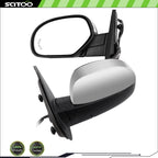 Pair Chrome Power Heated Manual Memory Folding Side Mirrors for Chevy GMC (2007–2014)