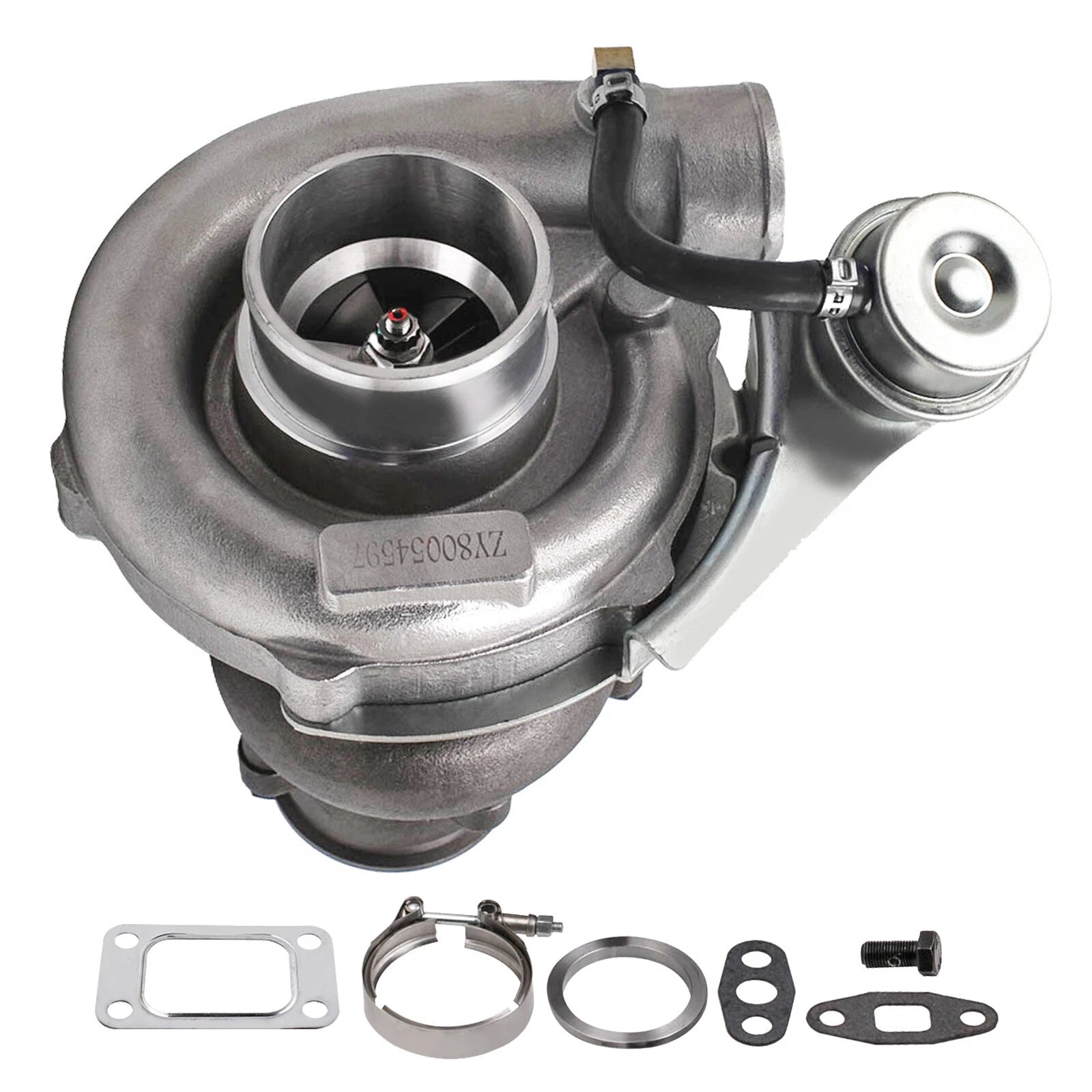 T04e Turbocharger Internal Wastegate .63 A/R Oil Return Feed Line Kit for