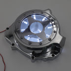 Chrome Left Engine Stator Cover w/ White LED for Honda CBR 600RR (2003–2006)