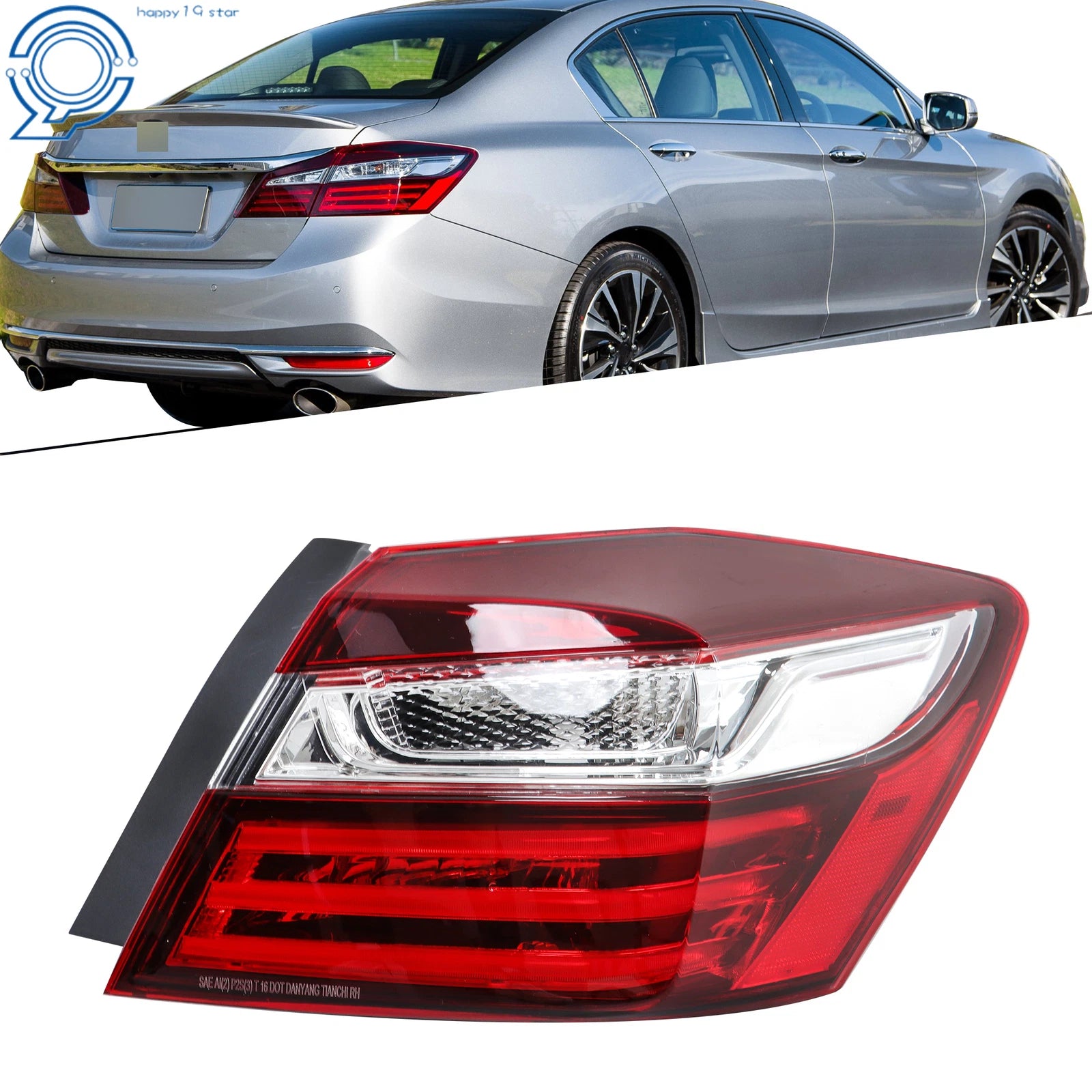 Passenger Side Tail Light for Honda Accord (2016-2017)