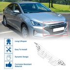 Front Upper Bumper Grille for Hyundai Elantra (2019–2020) Silver Tone ABS