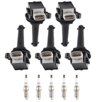 5pcs Ignition Coil & Spark Plug for Volvo C30 C70 S40 S60 V50 XC70 (2006–2013) UF517