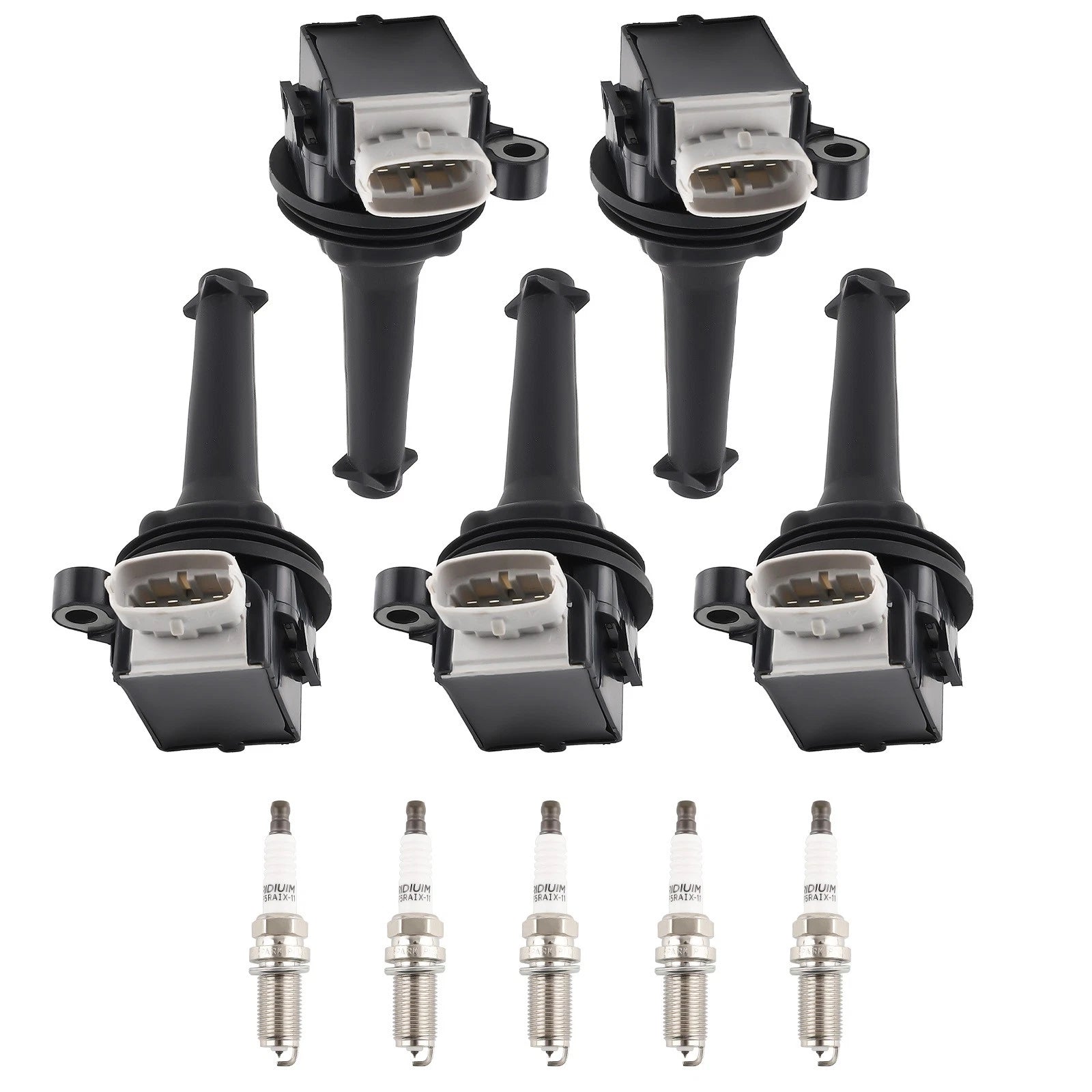 5pcs Ignition Coil & Spark Plug for Volvo C30 C70 S40 S60 V50 XC70 (2006–2013) UF517