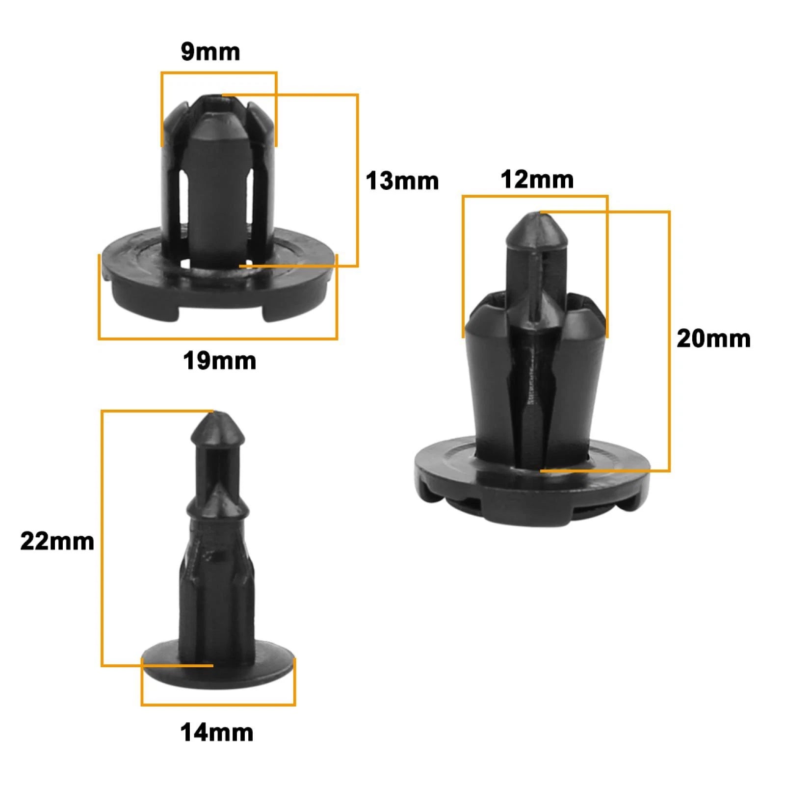 30Pcs Push Type Retainer Bumper Clips MR200300 for Mitsubishi Honda 