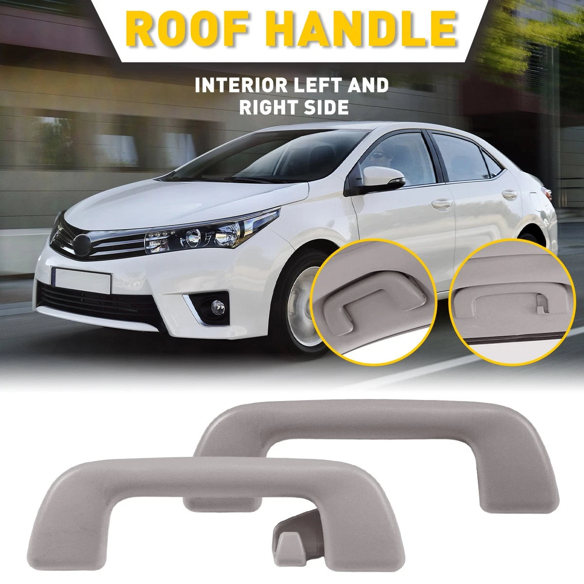 Set of 2 Roof Armrest Pull Handles for Toyota Corolla Yaris Vios