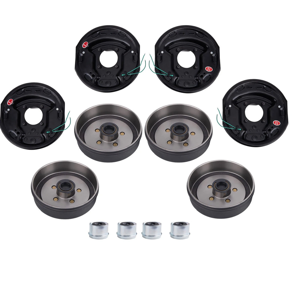4Pcs Electric Brake Hub Drum Kit for 3500 lb Axle (5 On 4.5")