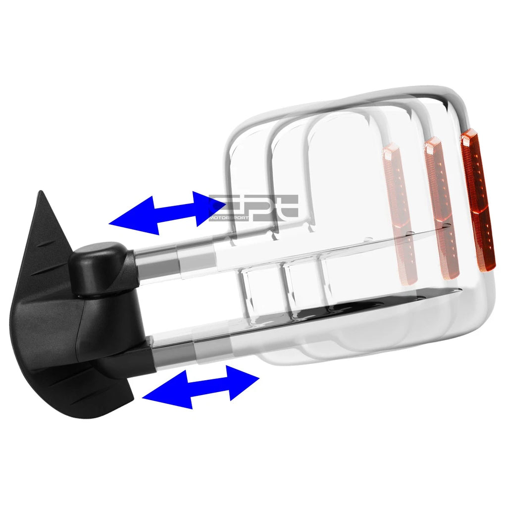 Set of 2 LED Chrome Towing Side Mirrors for Silverado/Sierra (2007–2013)