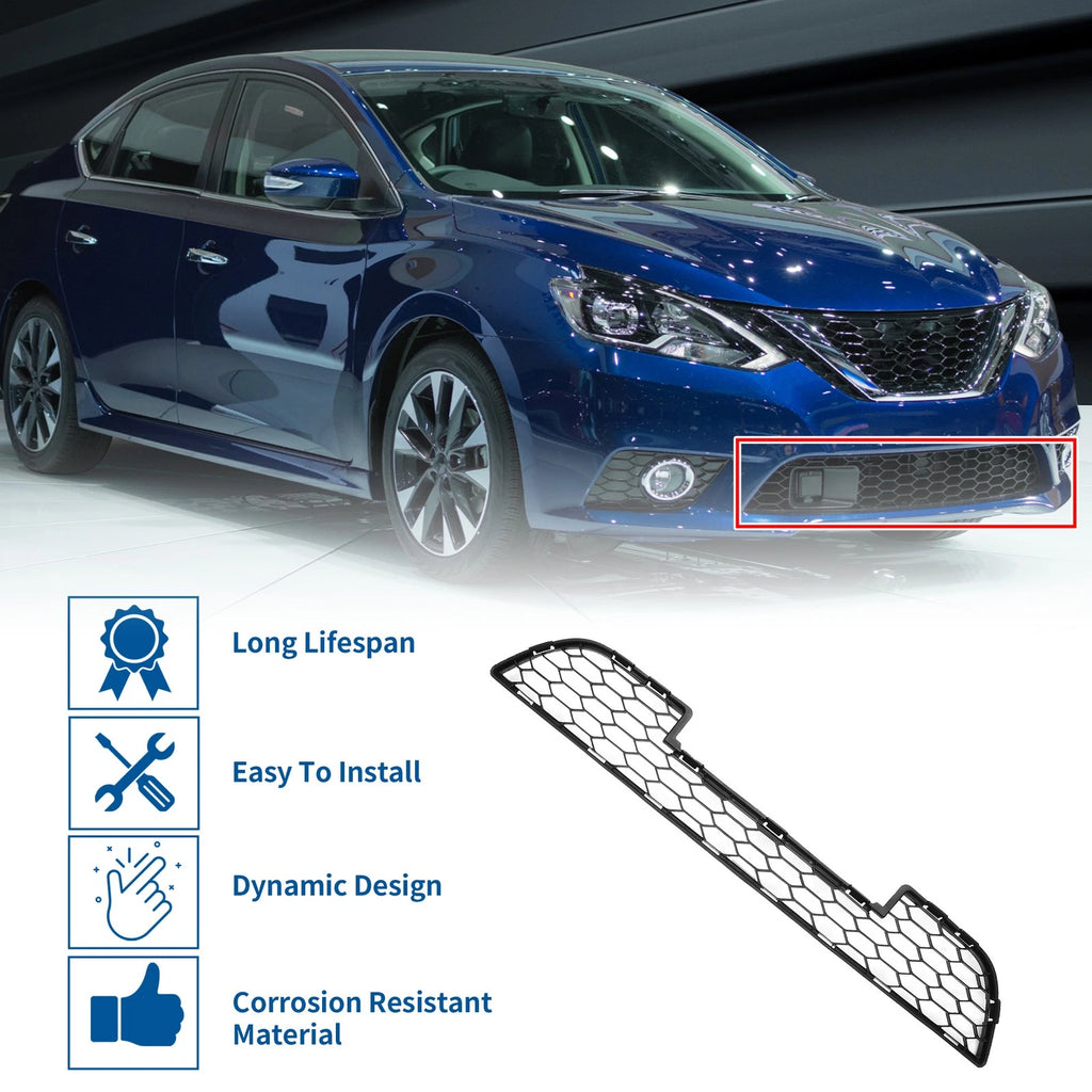 Front Lower Bumper Grille for Nissan Sentra (2015–2018) Black