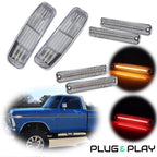 6 Clear LED Side Marker & Tail Lights for Ford Bronco Econoline Van