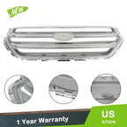 Front Hood Upper Horizontal Grille Grill Chrome for Ford Escape (2017–2019)