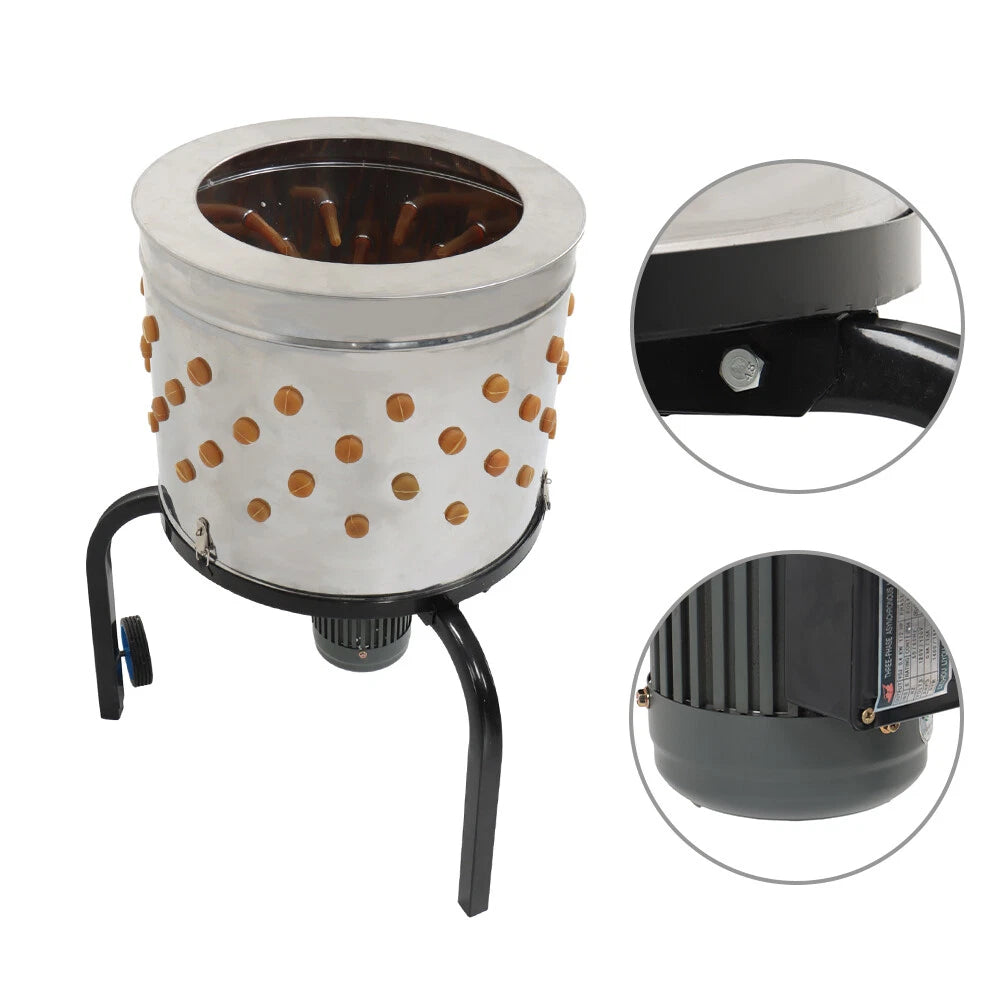 Chicken Plucker Machine for 280RPM 120V 60Hz (Stainless Steel Drum)