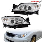 Set of 2 Chrome Headlights for Subaru Impreza (2008–2011)