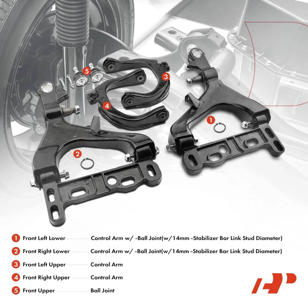6x Front Control Arm with Ball Joint for Chevy Trailblazer (2004-2007)