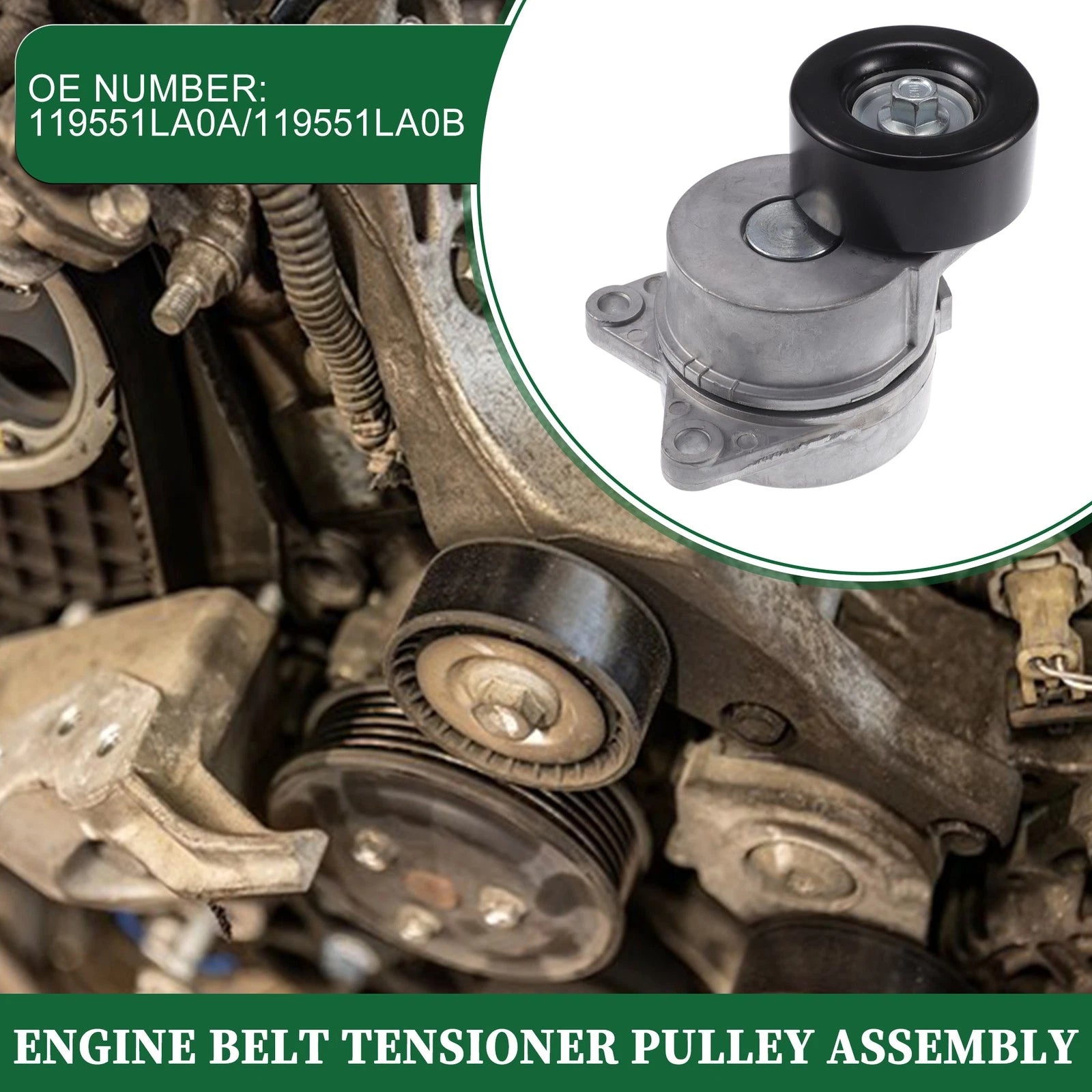 Engine Belt Tensioner Pulley Assembly for Nissan NV3500 (2012–2017) No.119551LA0A