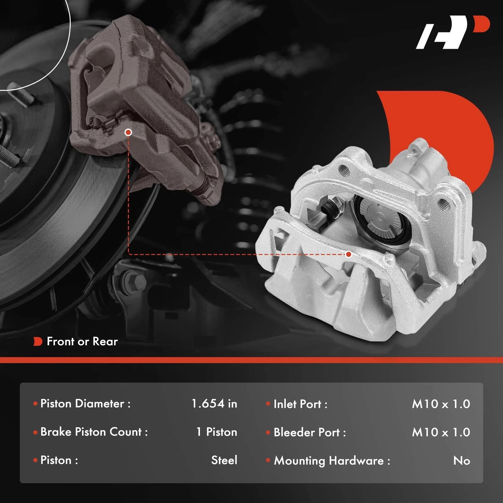 Pair Front/Rear Brake Calipers with Bracket for BMW G30 (2017-2021)