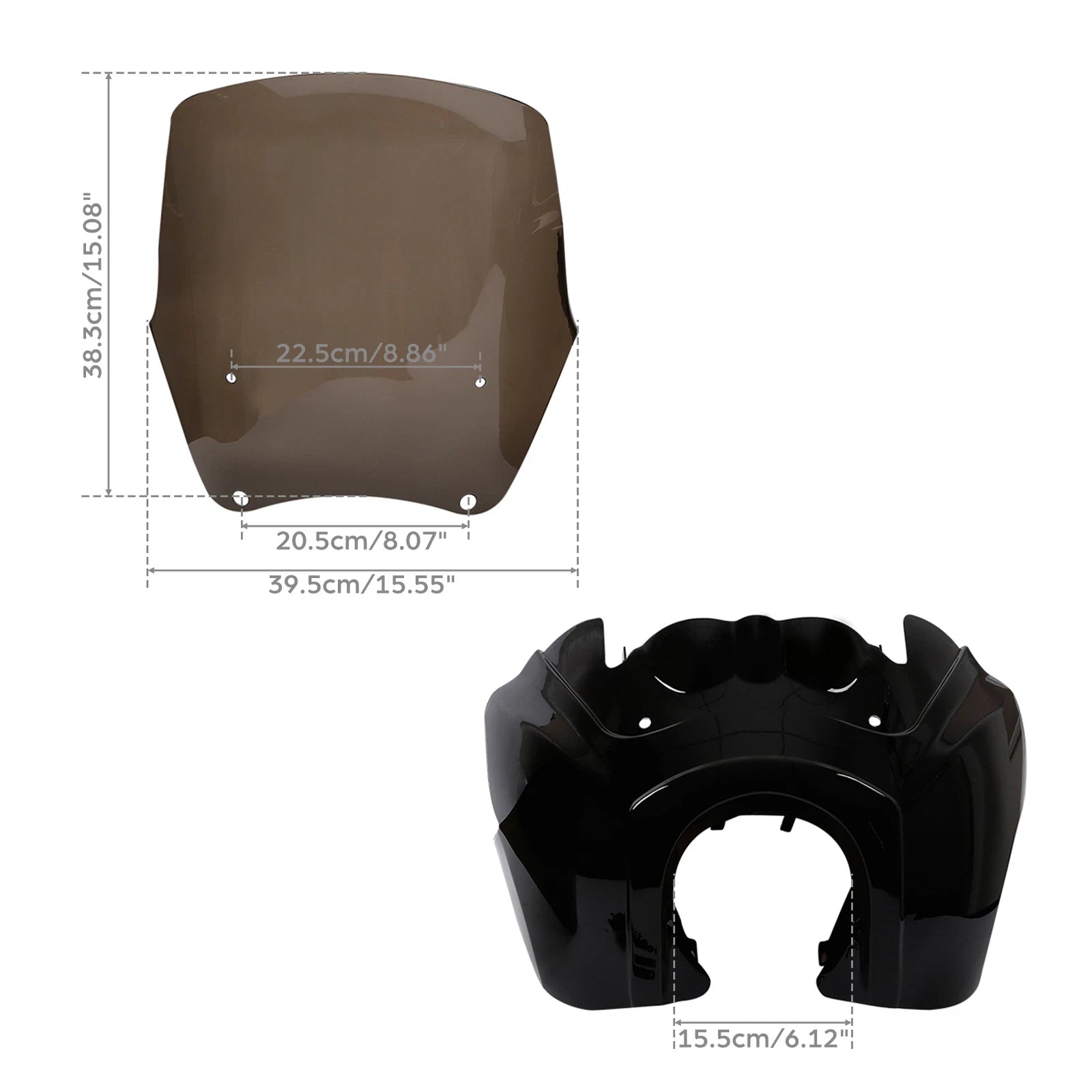 Front Fairing with 15'' Windshield for Harley Dyna FXD T-sport (1999–2005)