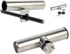 4 Pack Fishing Rod Holders for Clamp on 7/8"-1" Stainless Steel with Rubber Padding