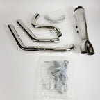 2X Two Brothers Polished 2-Into-1 Exhaust for Harley Softail Low Rider (2022–2024)