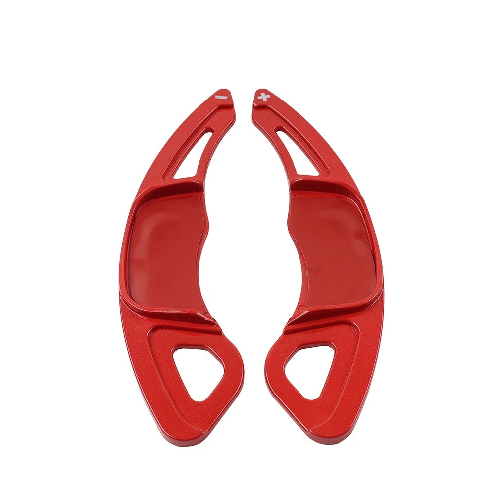 Steering Wheel Paddle Shifter Extensions for VW Golf 7, Polo, Jetta, Scirocco (2013–2021) - Red