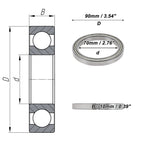 Deep Groove Ball Bearing P4 70x90x10mm for Scooter Skateboard (1 Pc)