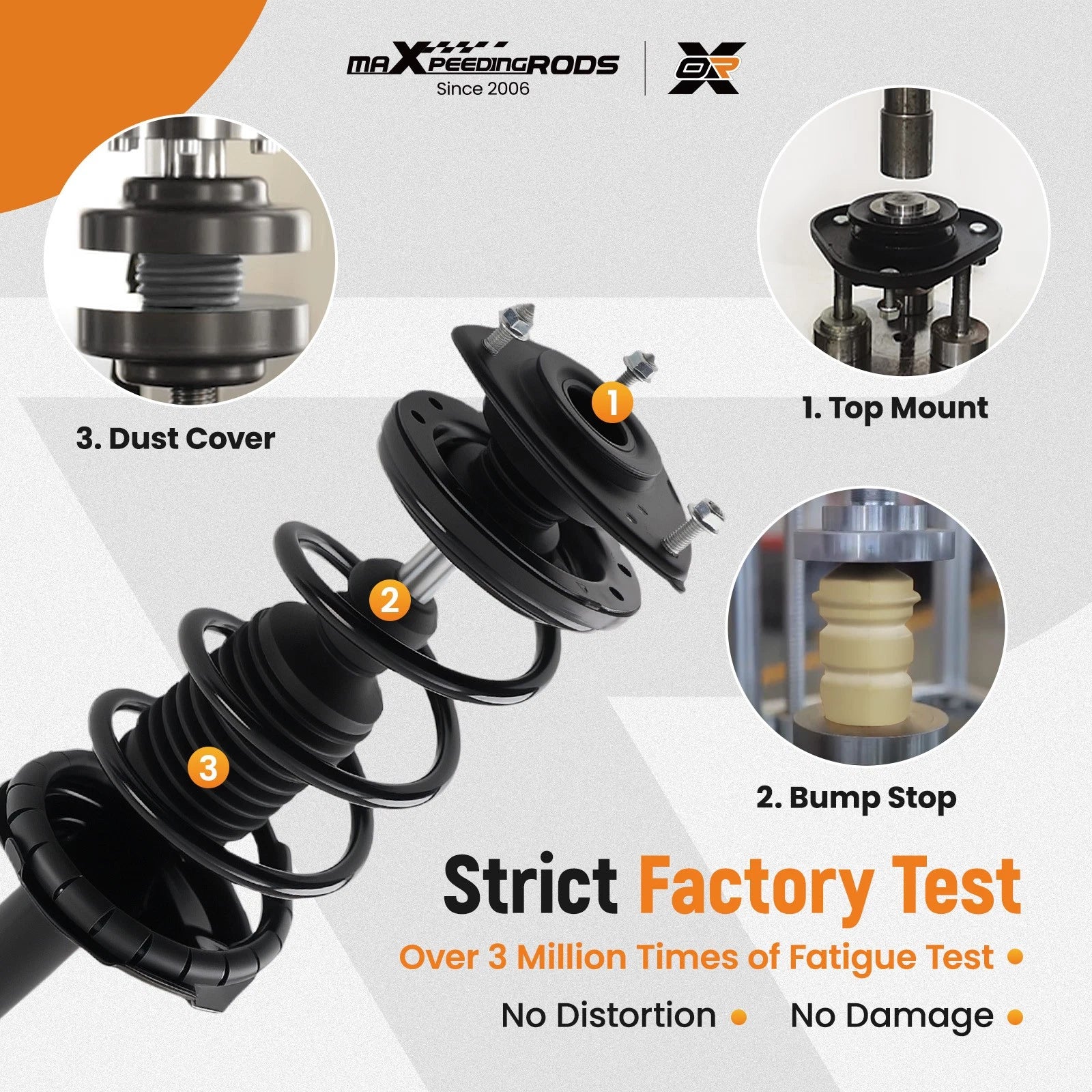 Pair Front Quick Complete Struts Coil Spring for Toyota Echo (2000–2005)