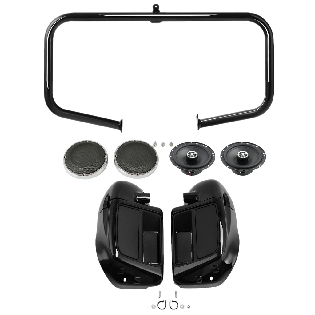 Lower Vented Fairings Speakers & Engine Guard for Harley Touring Glide (2014–2024)
