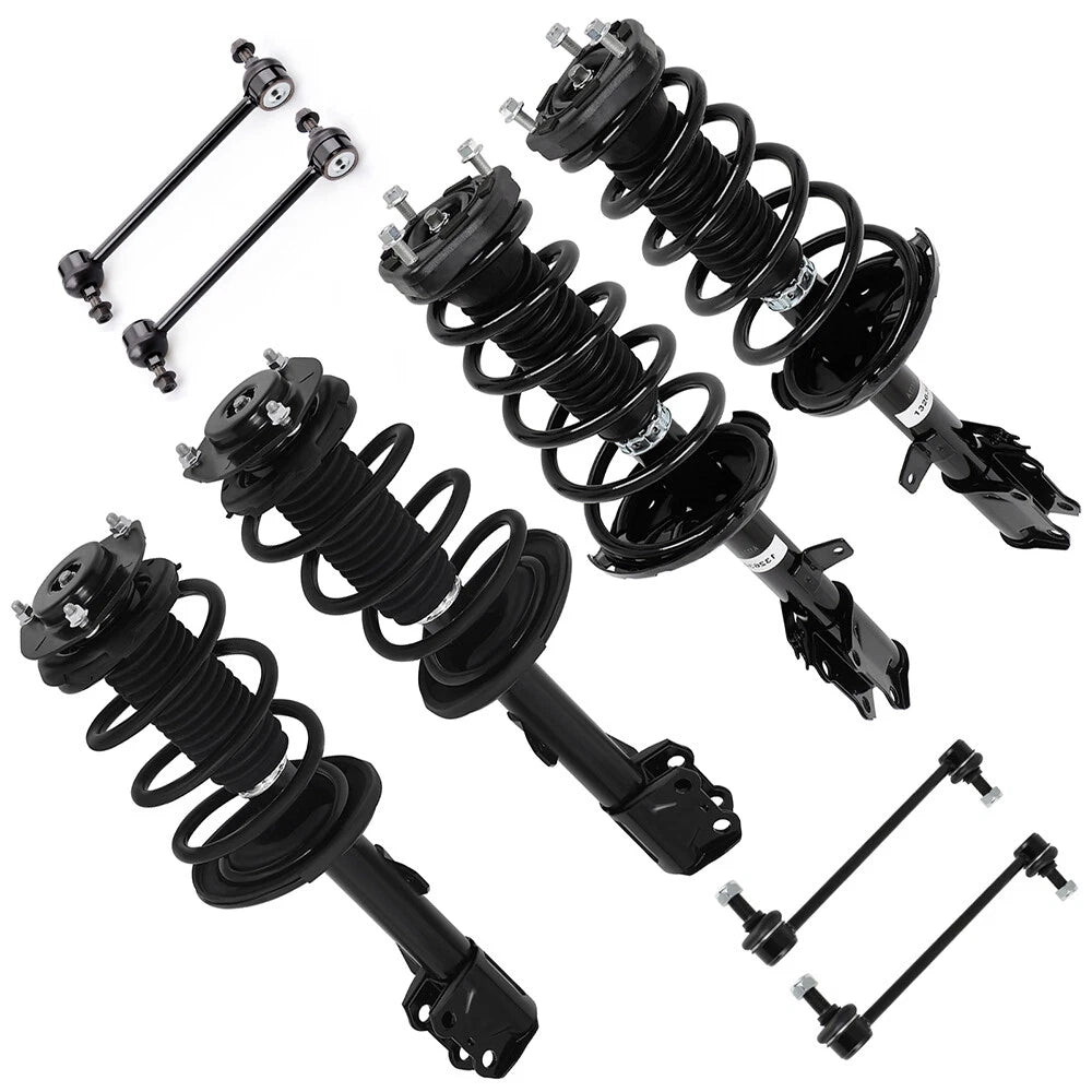 Front Rear Struts Sway Bars for Toyota Highlander (2008–2011) FWD