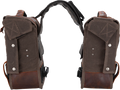 Throw-Over Saddlebag for Burly Brand (Dark Oak)
