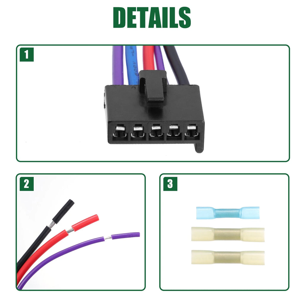 Blower Motor Resistor Connector for Buick (1581773) (Set of 1)