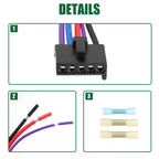 Blower Motor Resistor Connector for Buick (1581773) (Set of 1)