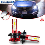 Cool Xenon White H7 COB LED High Beam Headlight Bulbs For Hyundai (—)