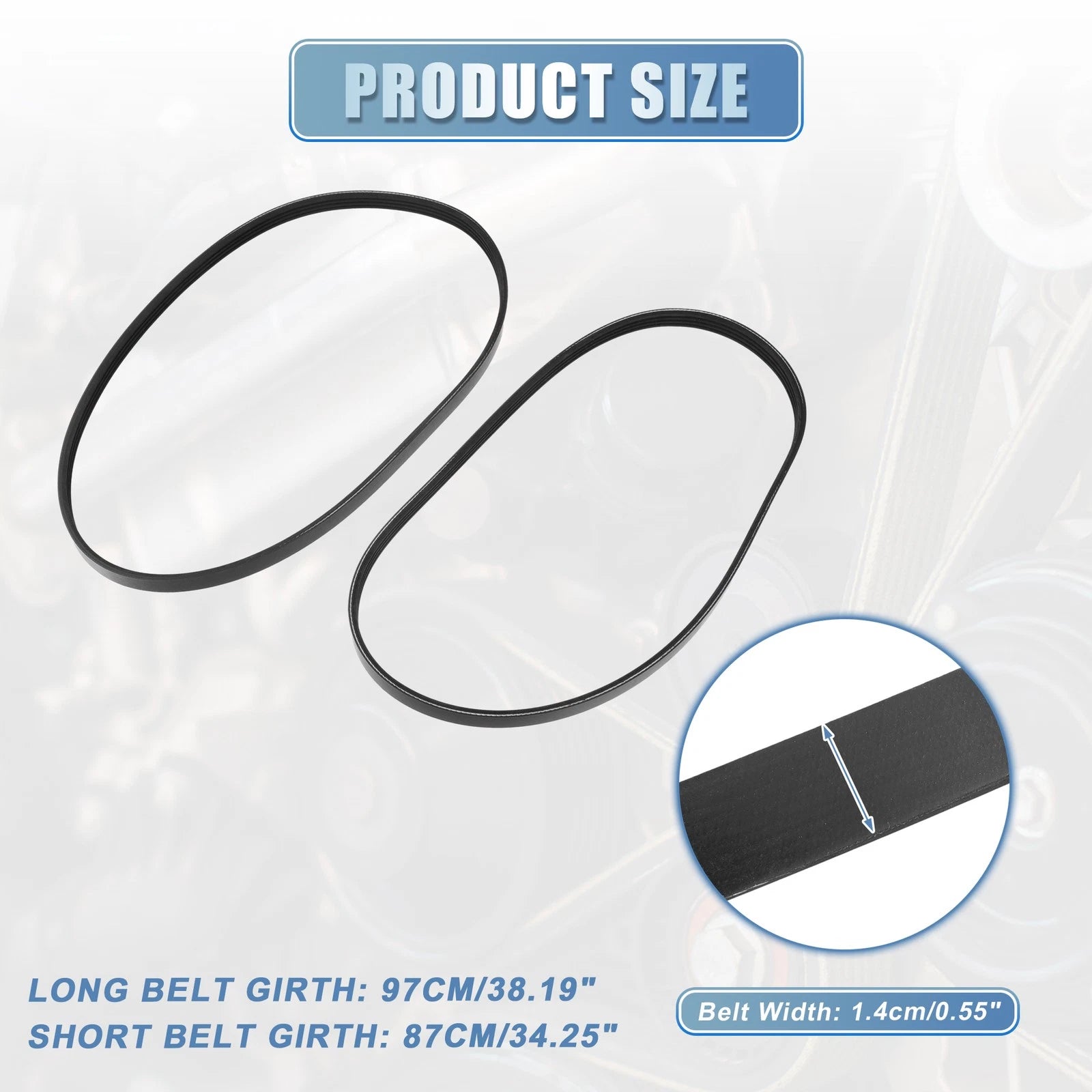 Set of 1 Serpentine Belt for Hyundai Elantra 2.0L (No. 04668241/034903137B)