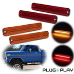 Amber/Red LED Side Marker Lights for Ford F Series Truck (1973–1979)
