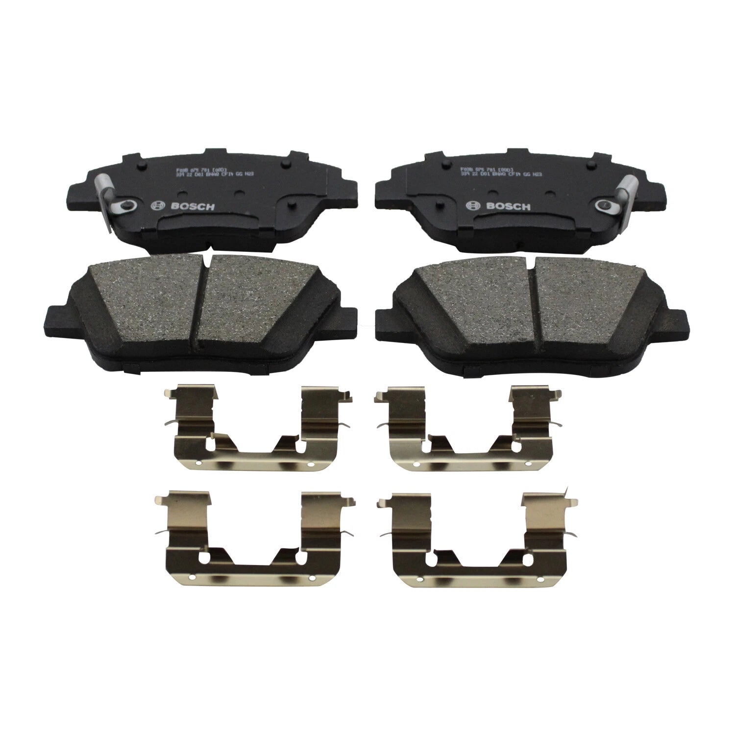Set of 4 Bosch QuietCast Front Ceramic Disc Brake Pads for Hyundai Sonata, Kia Optima