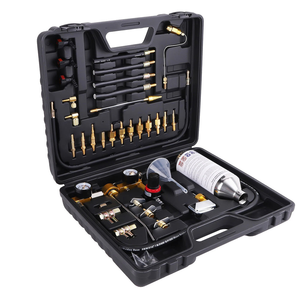 Fuel Injector Cleaner Tool Kit for US EU Asian Cars (12V Gas Vehicle)