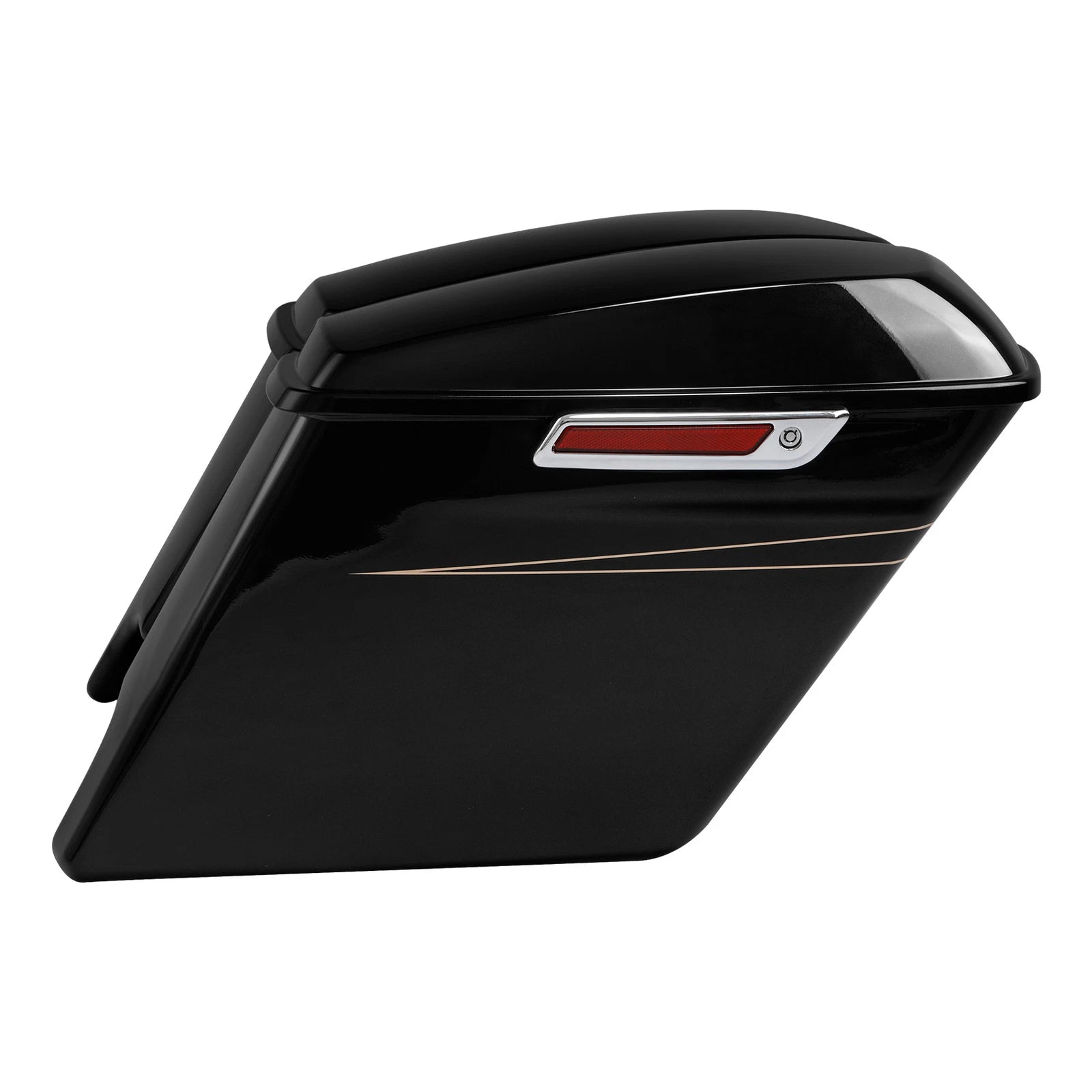 5" Stretched Hard Saddlebags for Harley Touring Glide (2014–2023) Black Quartz