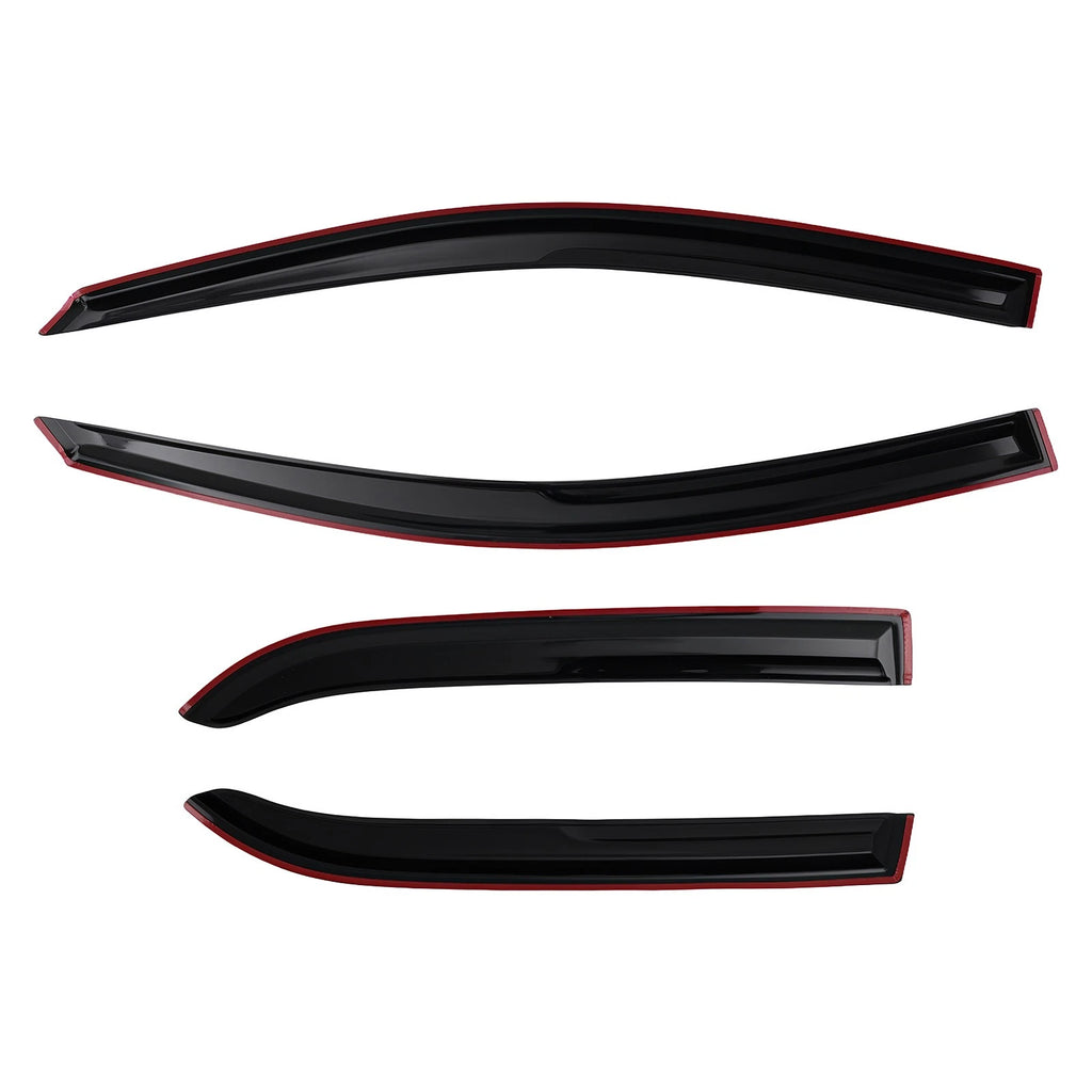 Set of 4 Black Window Rain Guards for Mitsubishi Lancer Sedan (2002–2007)