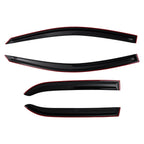 Set of 4 Black Window Rain Guards for Mitsubishi Lancer Sedan (2002–2007)