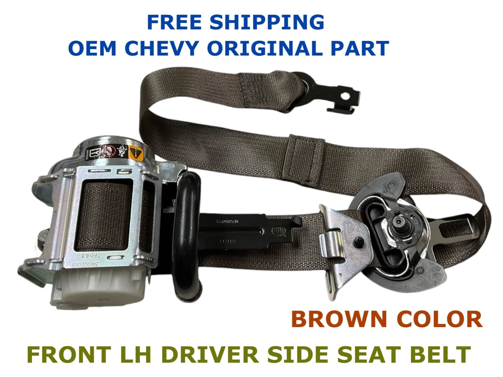 Left Side Seat Belt for Chevy Silverado 1500 (2019–2024) BROWN 84769789