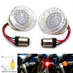 2" Bullet Red LED Turn Signal Lights for Harley Touring (Fits 1157)
