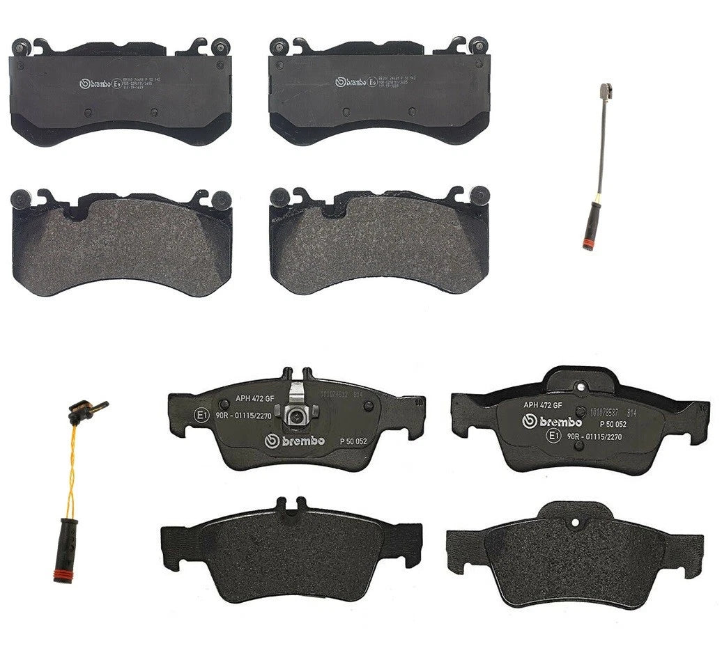 Set of 4 Brembo Low-Met Brake Pads with Sensors for MB C216 CL600 (2007–2014)