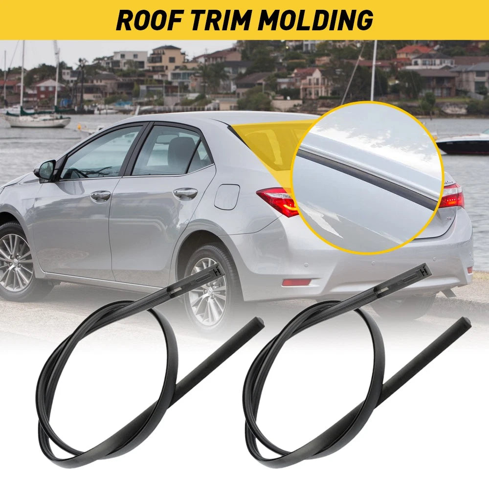 2PCS Trim Roof Molding for Toyota Corolla Sedan (2014–2017) Black Left & Right