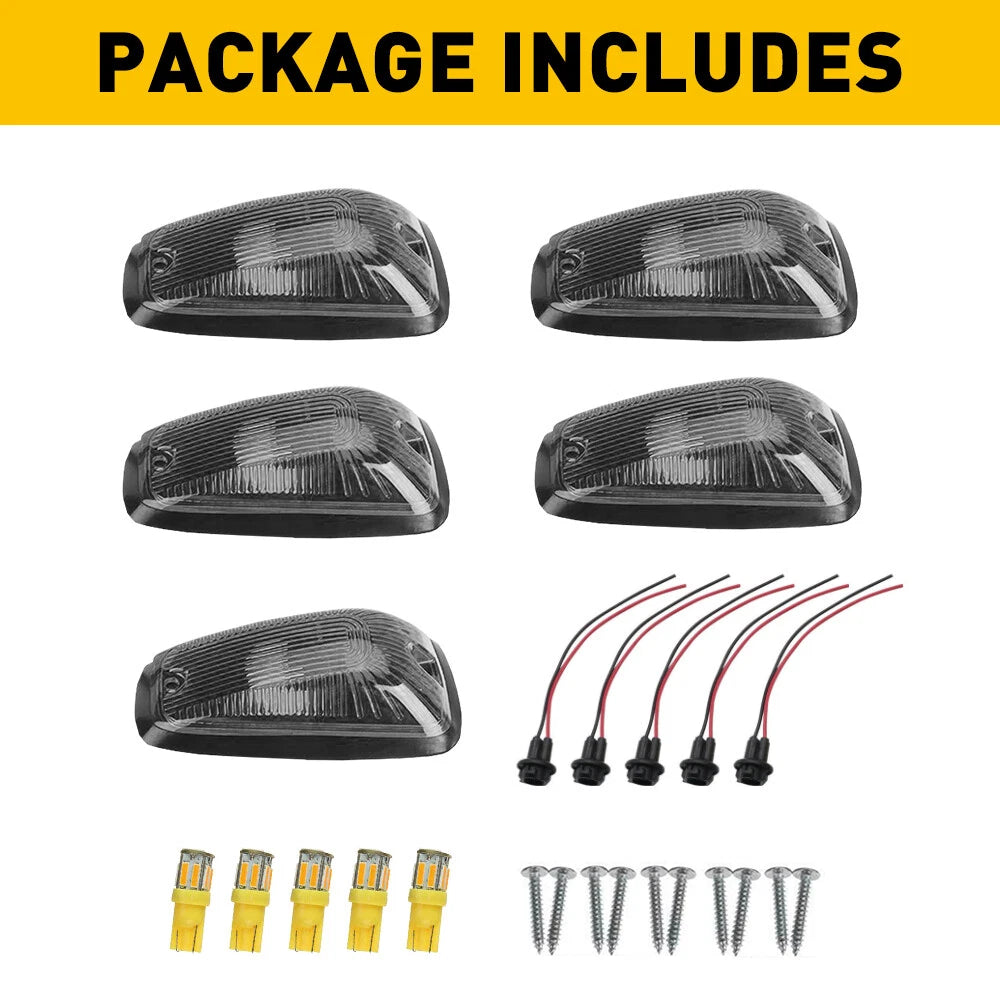5 Cab Marker Roof Lights for GMC/Chevy C3500/C5500 (2000–2007)