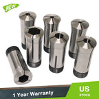 Set of 7 Collet Hex Drivers 1/4" to 7/8" for Automotive Use