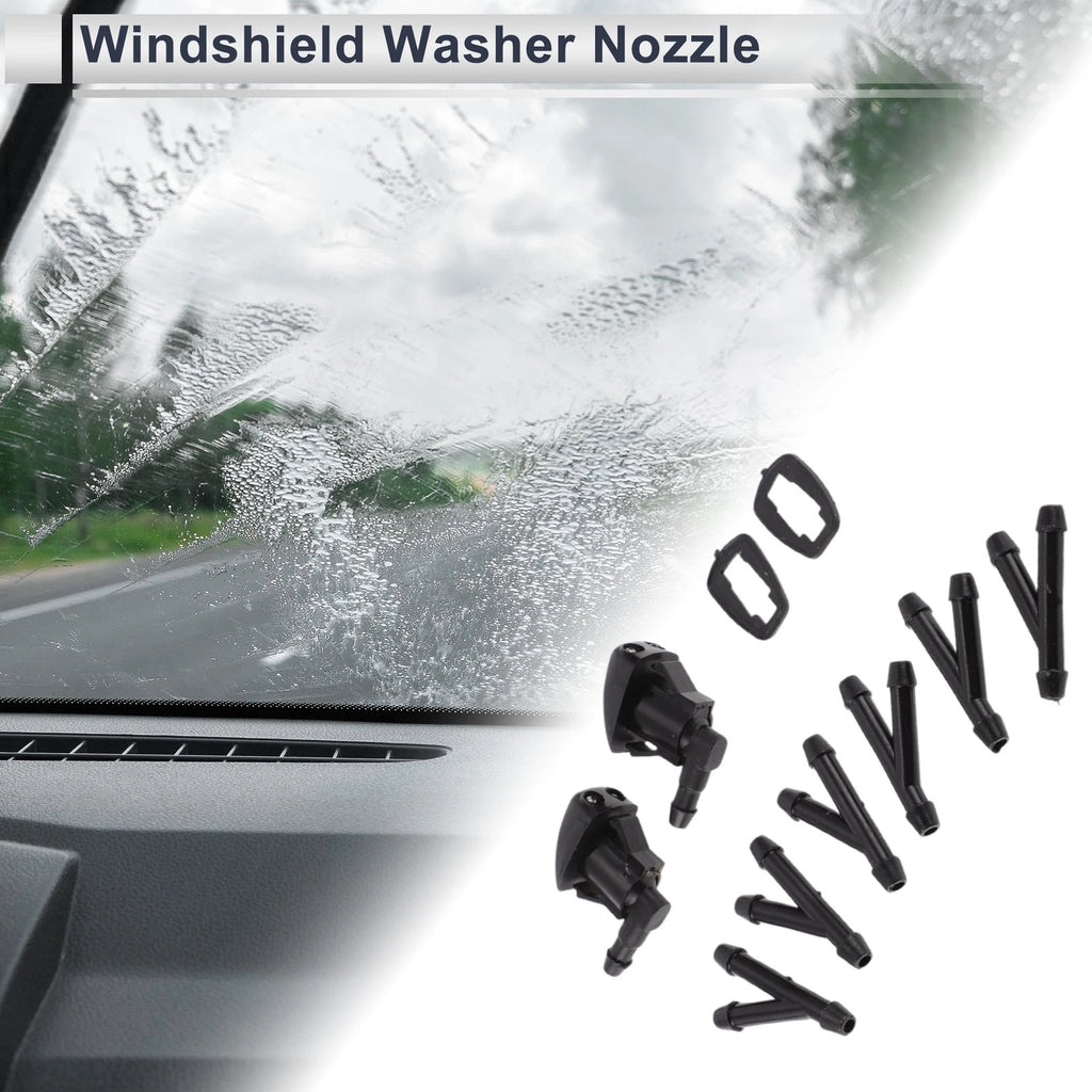 Set of 6 Windshield Washer Nozzles w/ Hose Connector for Toyota