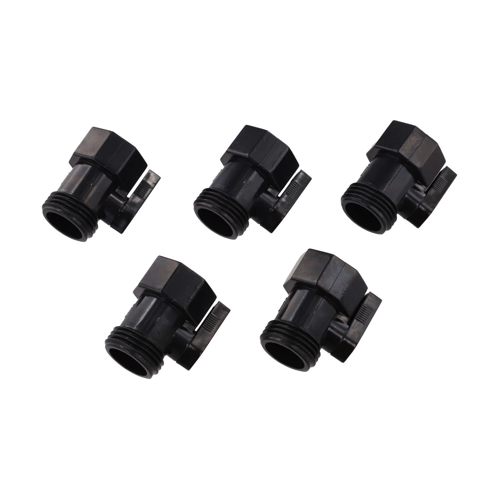 Set of 5 Shut Off Valves for Garden Hose (34 Inch)