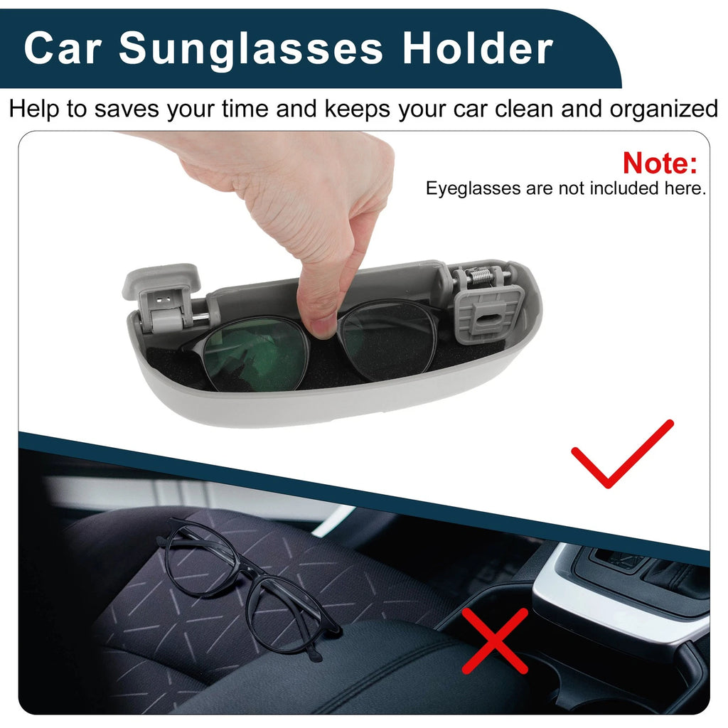 Sunglasses Case for Mitsubishi Outlander (2013–2023) Eyeglasses Holder Grey