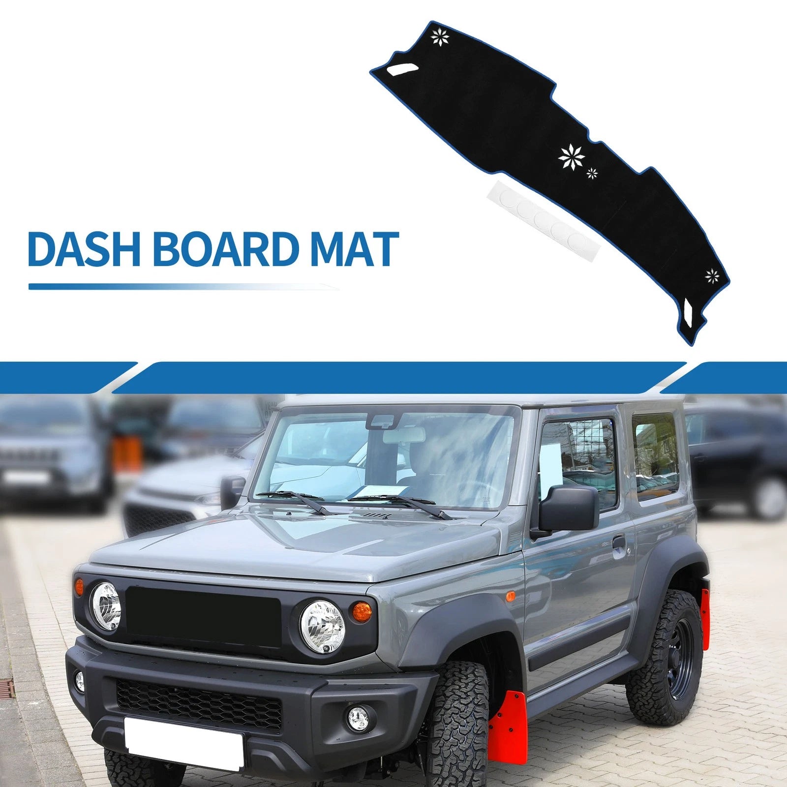 Dashboard Cover Mat for Hyundai Sonata (2024) - Sun Protector Pad Black Blue